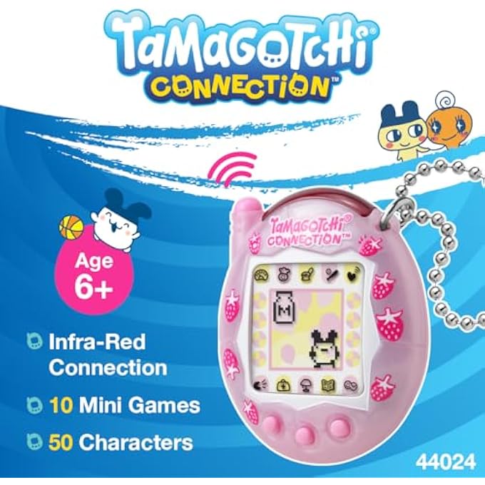 rayihni CONNECTION STRAWBERRY PEARL MILK| ORIGINAL CYBER PET 90S ADULTS AND KIDS TOY WITH CHAIN | RETRO VIRTUAL PETS ARE GREAT BOYS AND GIRLS TOYS OR GIFTS FOR AGES 6+ - Image 4